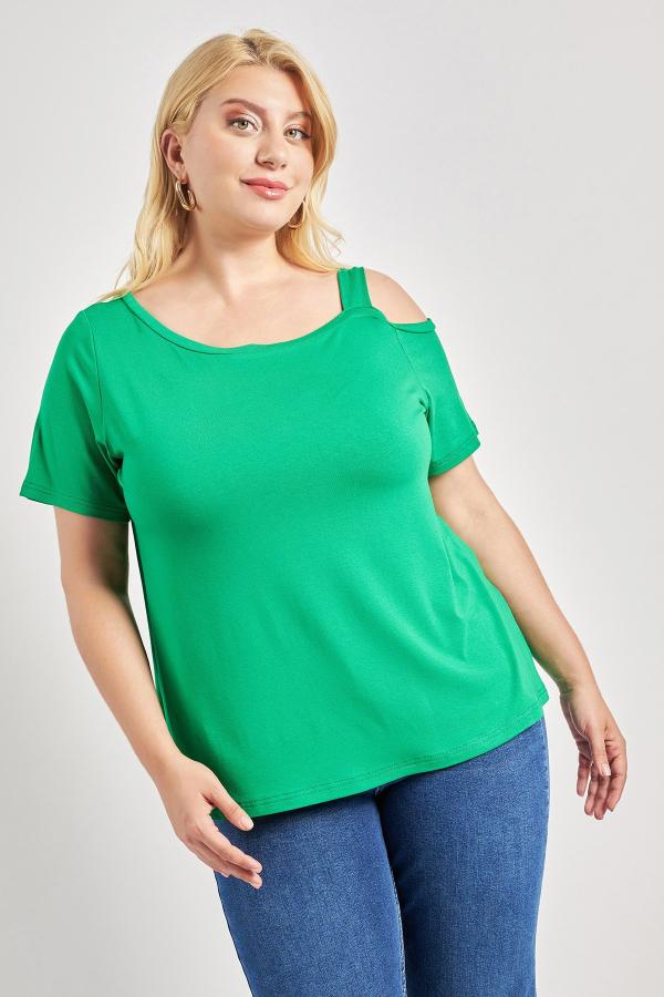 Μπλούζα βισκόζης με έναν ώμο