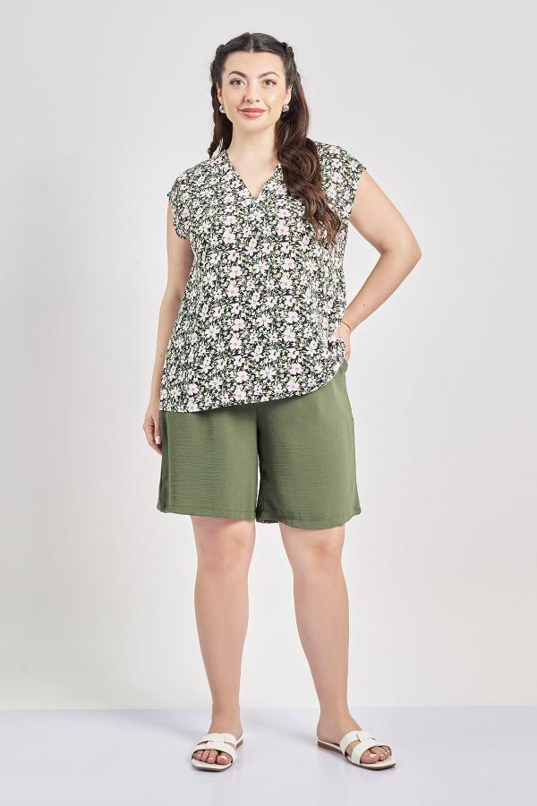 Βερμούδα washed με ανάγλυφη υφή