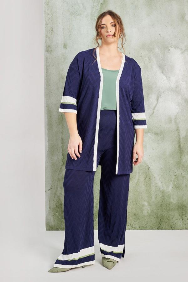 Πλεκτή ανάγλυφη παντελόνα