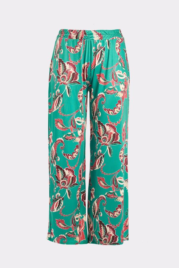 PRBT Παντελόνα ζέρσεϋ σε floral εμπριμέ