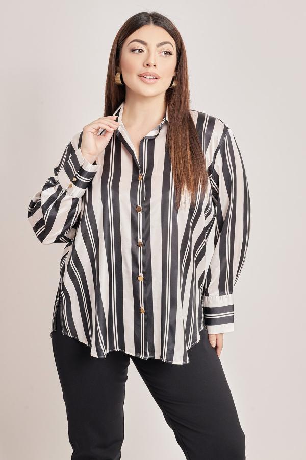 Πουκάμισο σατινέ ριγέ