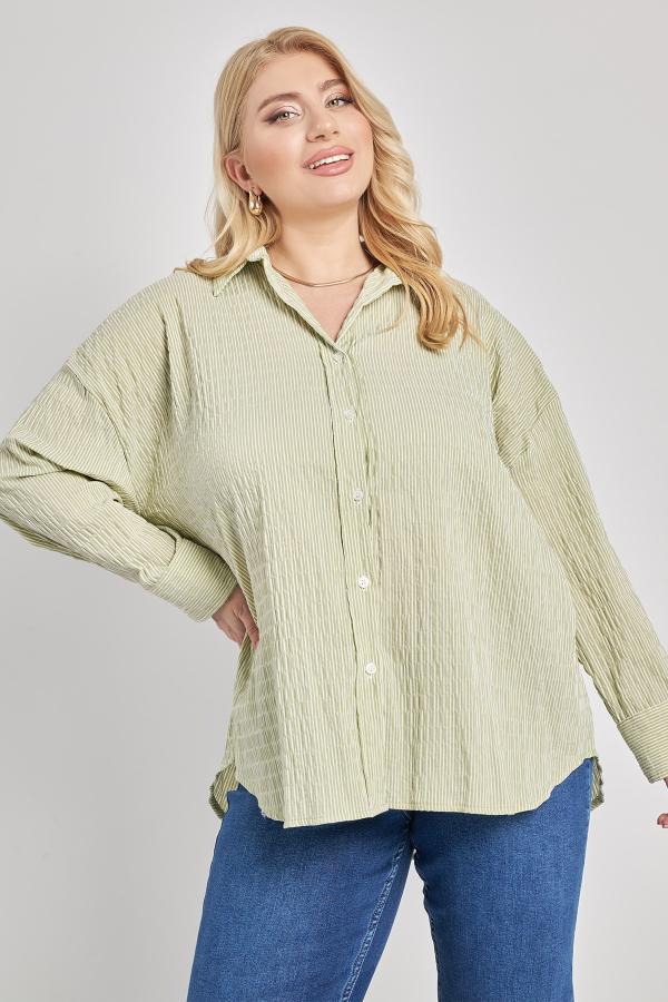 Πουκάμισο σε γκοφρέ υφή ριγέ