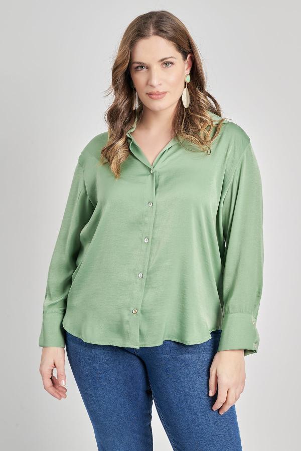 Πουκάμισο γκοφρέ σατινέ washed