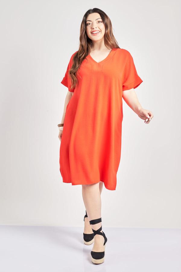 Φόρεμα μίντι washed ανάγλυφο