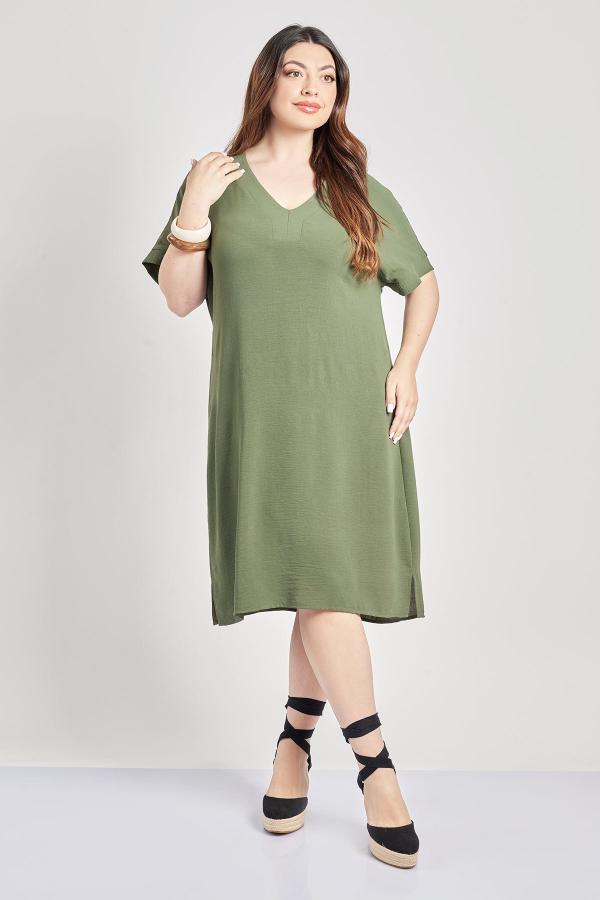 Φόρεμα μίντι washed ανάγλυφο