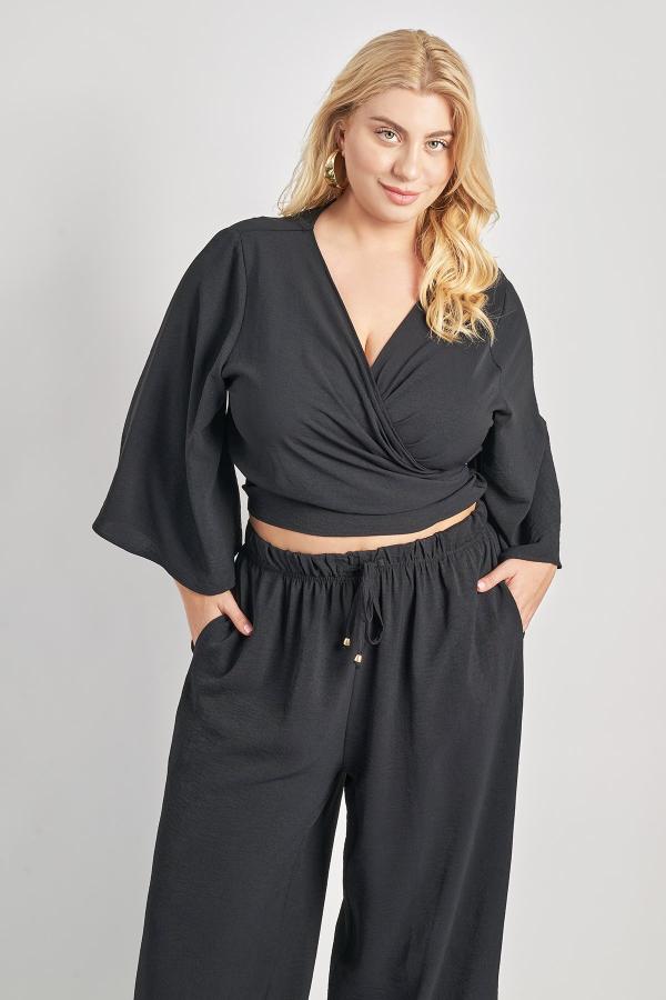 Μπολερό με δέσιμο washed ανάγλυφο