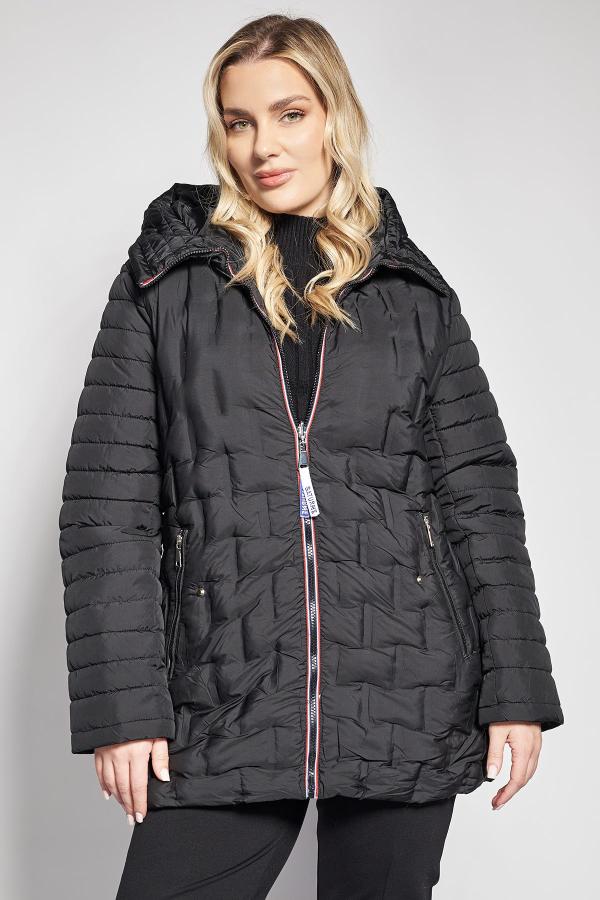 Καπιτονέ μπουφάν αδιάβροχο διπλής όψης με κουκούλα