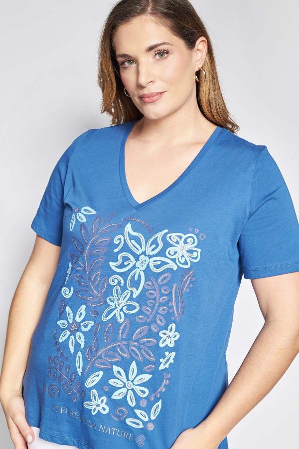 T-Shirt με φλοράλ τύπωμα