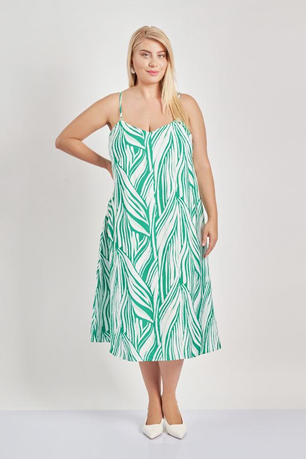 Μίντι φόρεμα με τιράντες εμπριμέ VERO MODA