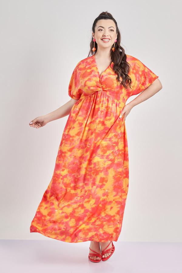 Φόρεμα εμπριμέ tie dye abstract VERO MODA