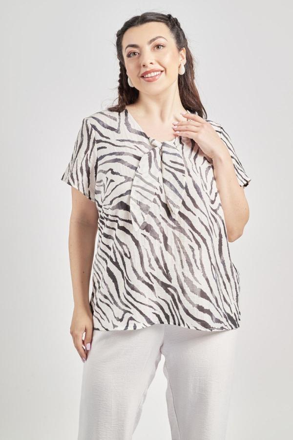 Εμπριμέ animal print τοπ με γραβάτα VERO MODA
