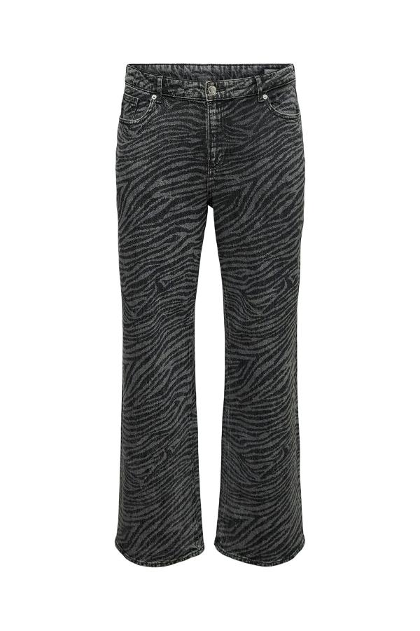 Τζιν παντελόνι wide-leg με μοτίβο ζέβρα VERO MODA