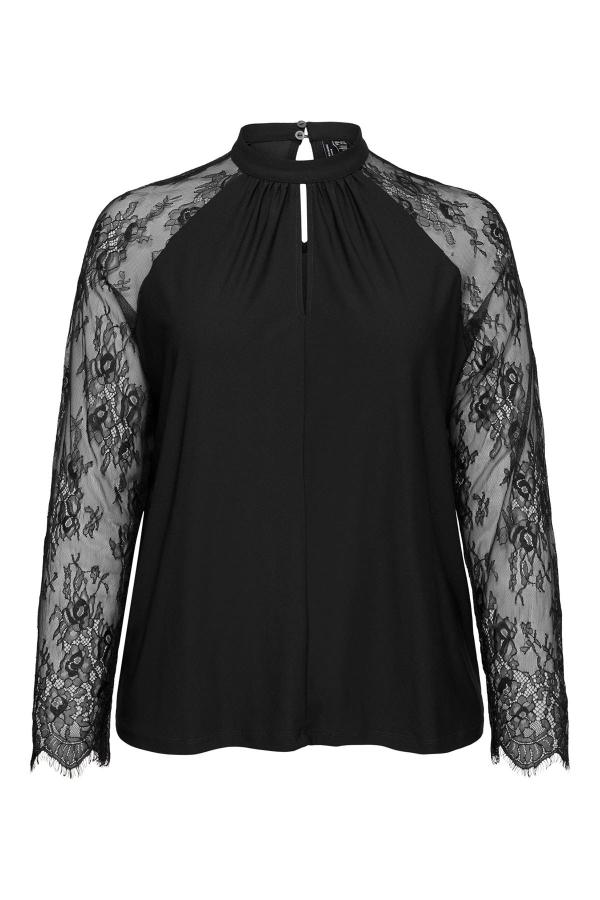 Μπλούζα με ημιδιάφανα μανίκια από δαντέλα VERO MODA