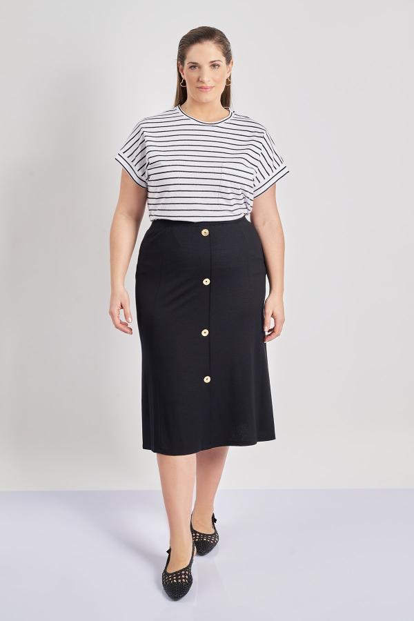 Μίντι φούστα με κουμπιά