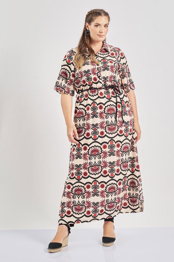 Εμπριμέ φόρεμα σε boho στυλ