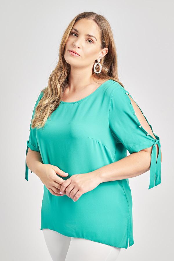 Μπλούζα με άνοιγμα στα μανίκια