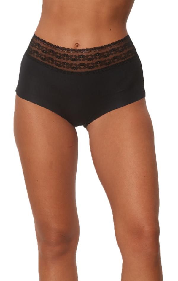 Ελαστκό Ψηλόμεσο Boxer Χωρίς Ραφές - Μαύρο - LC10911-Μαύρο-S