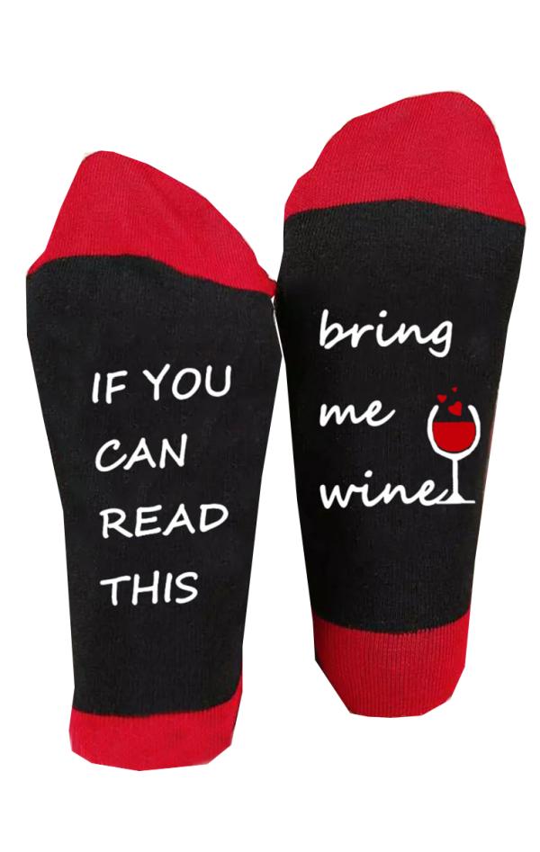 Κάλτσες Bring Wine - Μαύρο-Κόκκινο - LC09529-Μαύρο-Κόκκινο-36/41