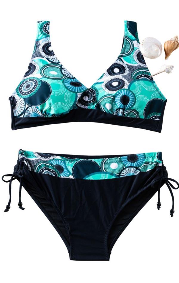 Plus Size Bikini Roustik - Πράσινο - LC7933-Πράσινο-75D/M