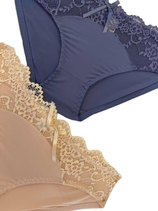 1+1 Ελαστικά Κιλοτάκια Seniore - Πολύχρωμο - LC8787-1-Πολύχρωμο-M