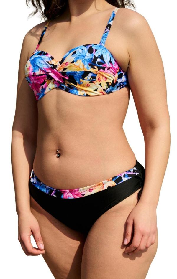 Plus Size Strapless Bikini Crete - Μαύρο - LC5618-Μαύρο-95D