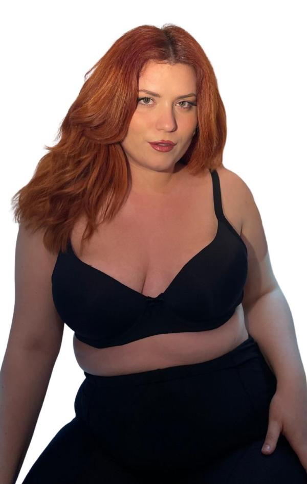 Plus Size Χωρίς Ραφές Σουτιέν - Μαύρο - LC16149-Μαύρο-85E