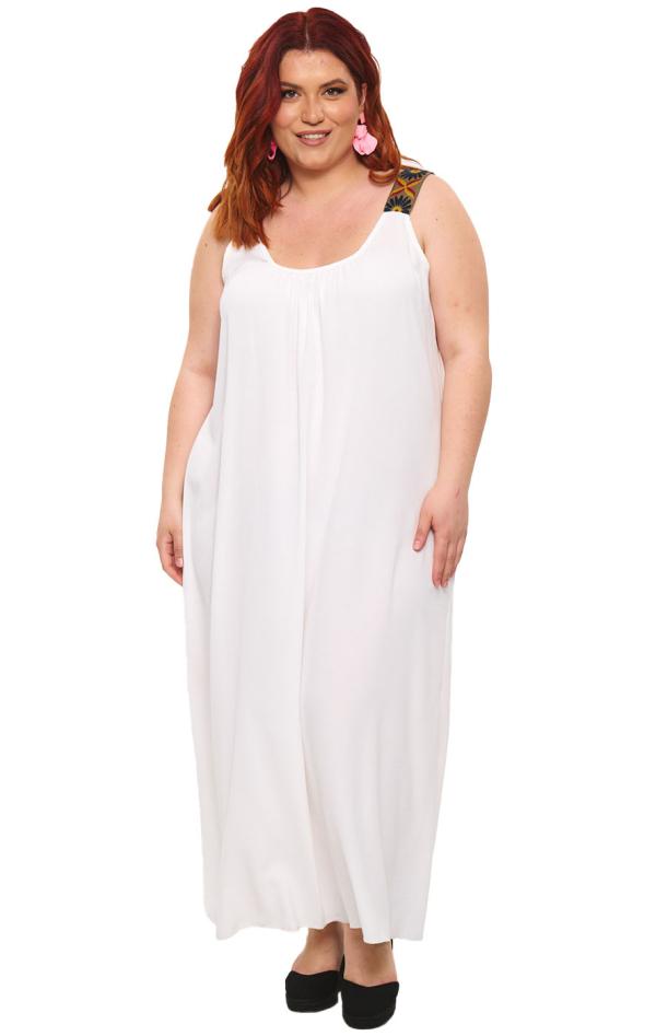 Plus Size Φόρεμα Margaret - Λευκό - LC3801-Λευκό-One Size