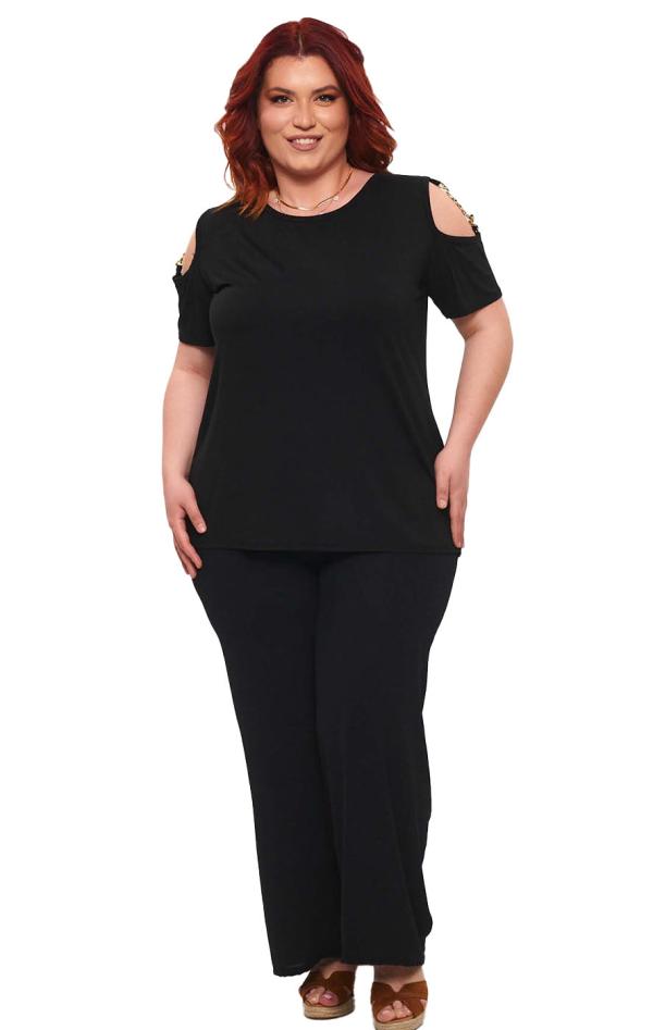 Plus Size Σετ Carmen - Μαύρο - LC22686-Μαύρο-One Size