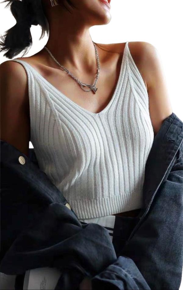 Crop Top Nadia - Λευκό - LC33312-Λευκό-One Size