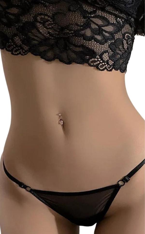 Κιλοτάκι String Strass Nora - Μαύρο - LC6734-Μαύρο-M