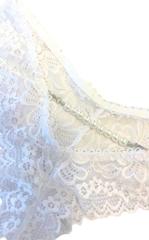 Κιλοτάκι Δαντέλας Pearl - Λευκό - LC2989-Λευκό-XL