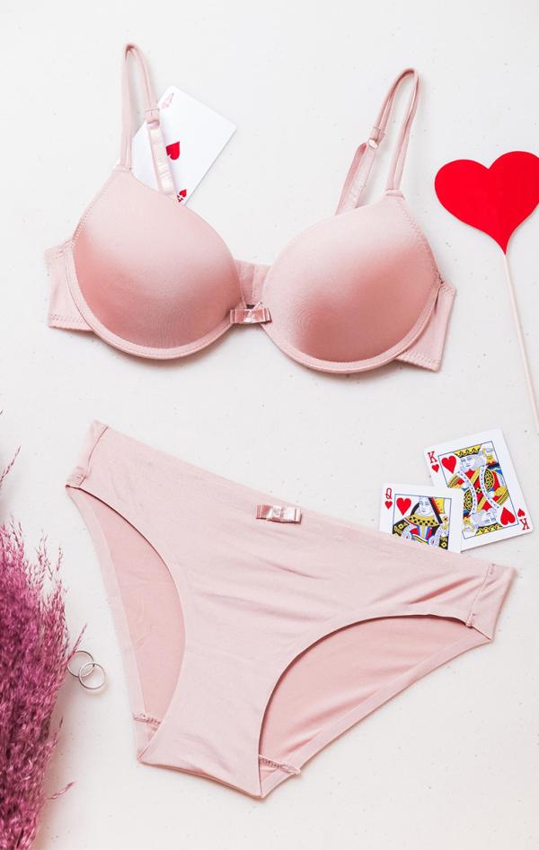 1+1 Seamless Push Up Σουτιέν - Μαύρο-Μπεζ - LC6706-12-Μαύρο-Μπεζ-L